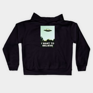 I Want To Believe #3 UFO Conspiracy Ancient Aliens Kids Hoodie